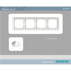 4304 Siemens Delta Line - rama 4 posturi (intrerupator si/sau priza)